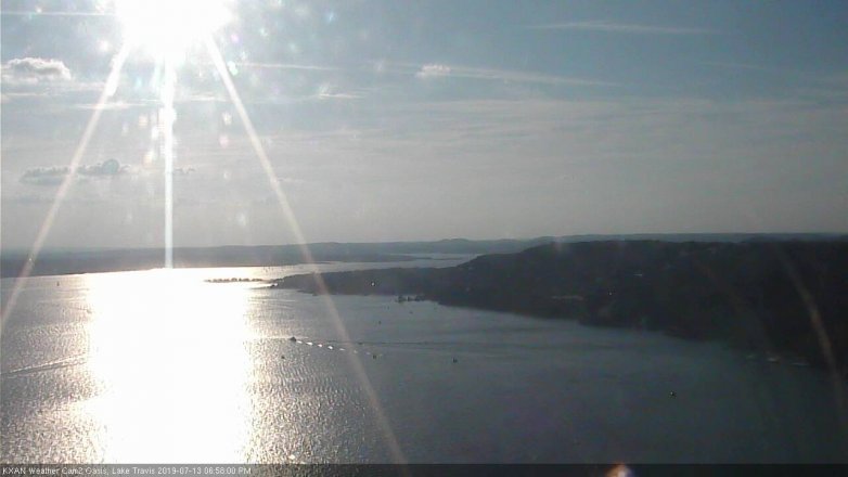 Lake Travis webcam, July 13, 2019 6:00 PM CT