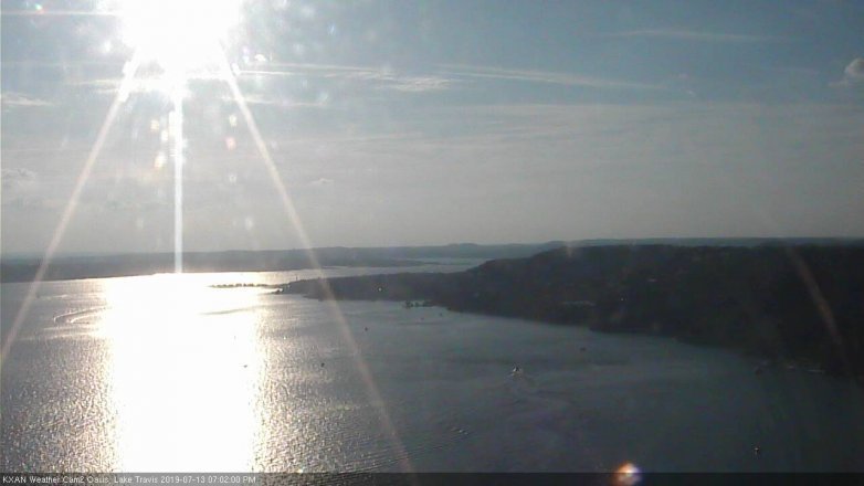 Lake Travis webcam, July 13, 2019 6:05 PM CT