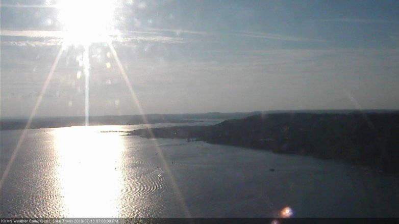 Lake Travis webcam, July 13, 2019 6:10 PM CT