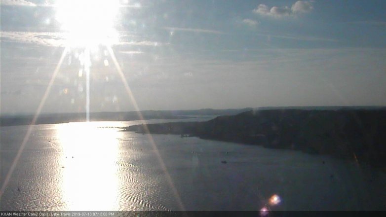 Lake Travis webcam, July 13, 2019 6:15 PM CT