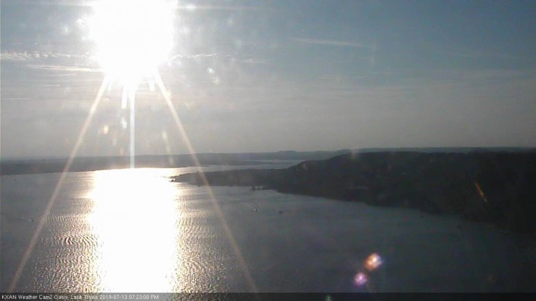 Lake Travis webcam, July 13, 2019 6:25 PM CT