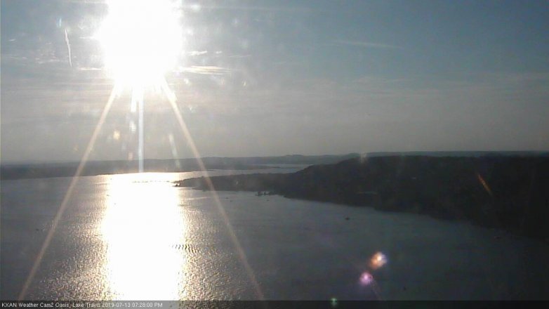 Lake Travis webcam, July 13, 2019 6:30 PM CT
