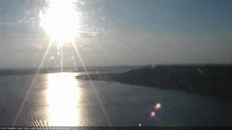 Lake Travis webcam, July 13, 2019 6:35 PM CT