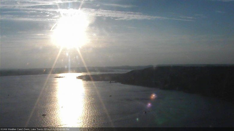 Lake Travis webcam, July 13, 2019 6:50 PM CT