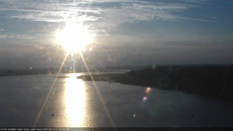 Lake Travis webcam, July 13, 2019 7:00 PM CT