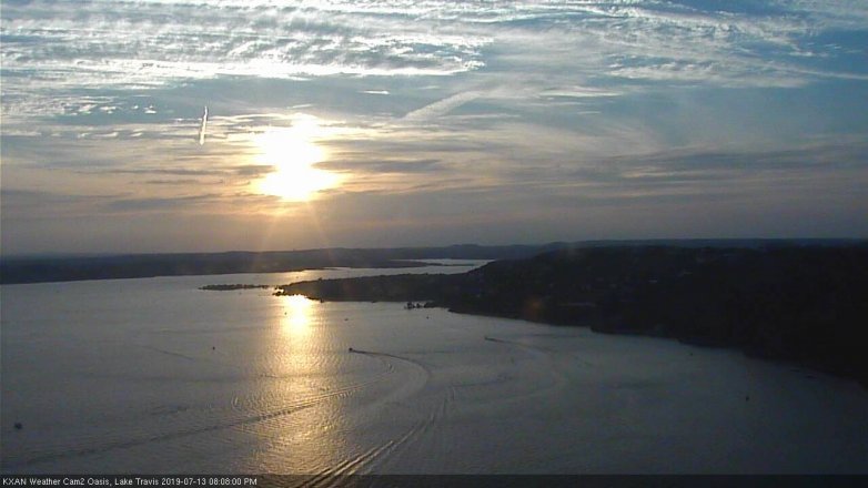 Lake Travis webcam, July 13, 2019 7:10 PM CT