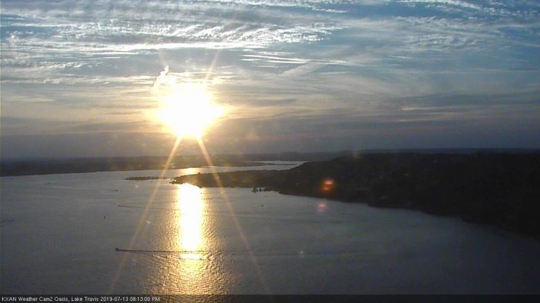 Lake Travis webcam, July 13, 2019 7:15 PM CT