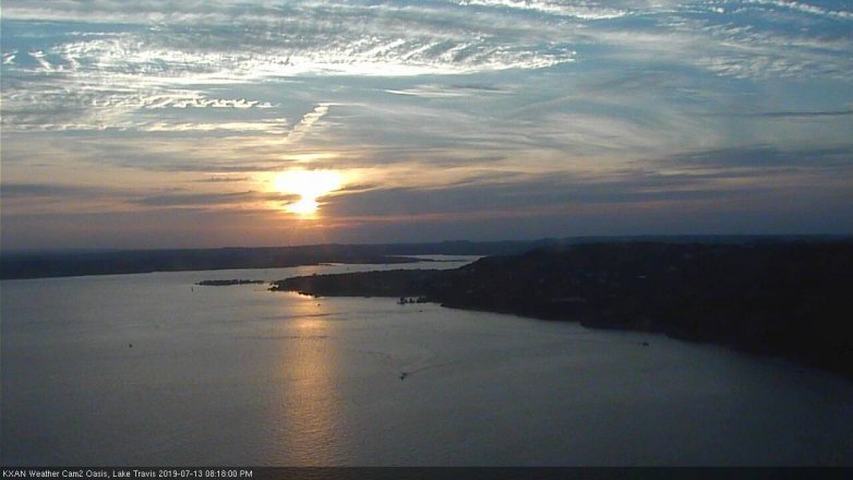 Lake Travis webcam, July 13, 2019 7:20 PM CT