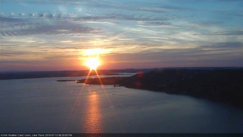 Lake Travis webcam, July 13, 2019 7:30 PM CT