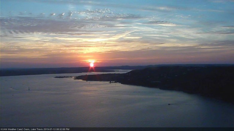 Lake Travis webcam, July 13, 2019 7:35 PM CT