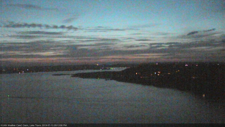 Lake Travis webcam, July 13, 2019 8:15 PM CT