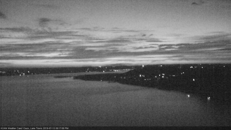 Lake Travis webcam, July 13, 2019 8:20 PM CT