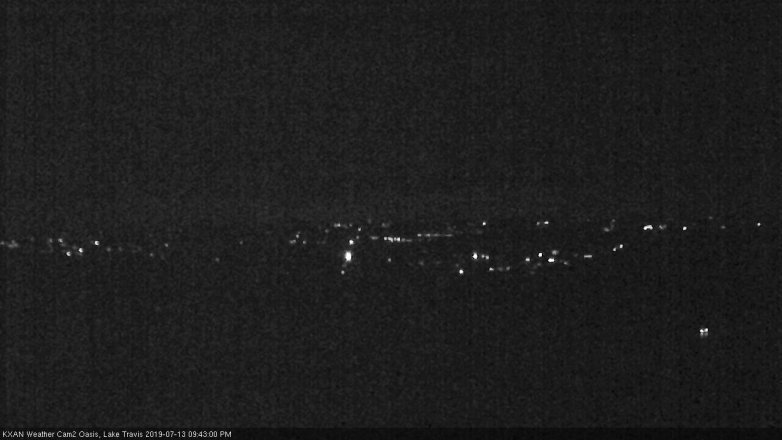Lake Travis webcam, July 13, 2019 8:45 PM CT
