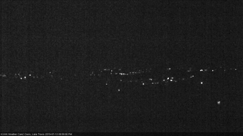Lake Travis webcam, July 13, 2019 9:00 PM CT