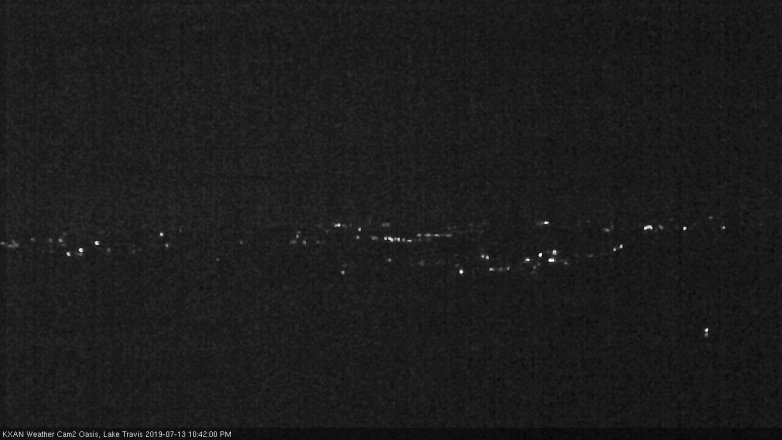 Lake Travis webcam, July 13, 2019 9:45 PM CT