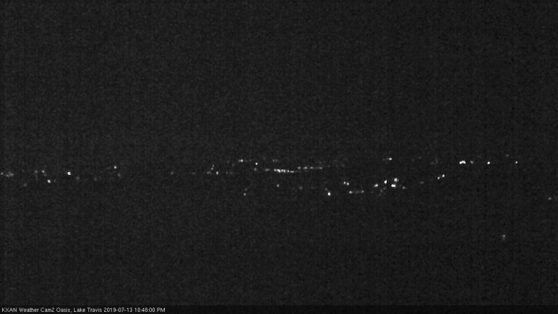Lake Travis webcam, July 13, 2019 9:50 PM CT