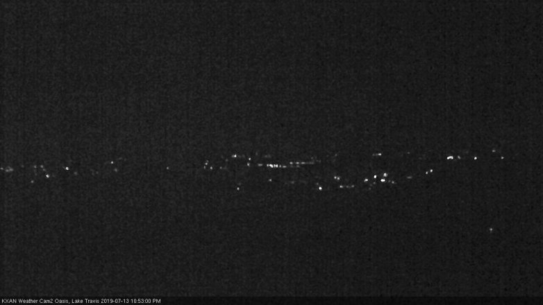 Lake Travis webcam, July 13, 2019 9:55 PM CT