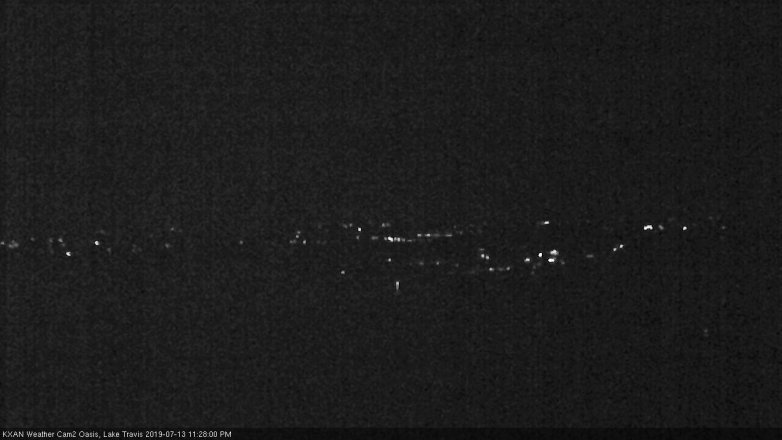 Lake Travis webcam, July 13, 2019 10:30 PM CT