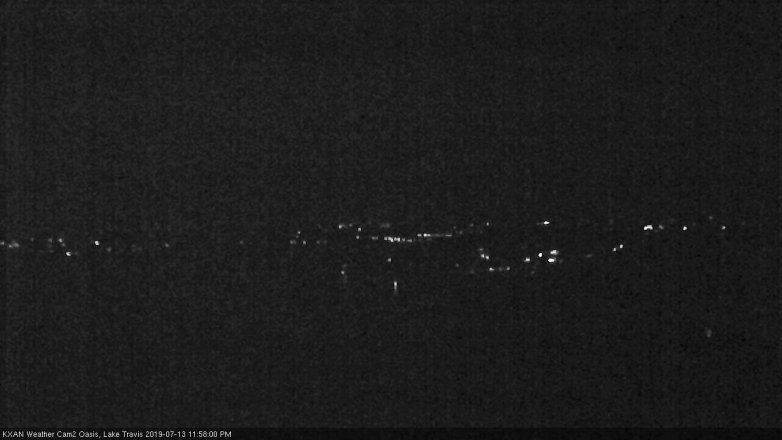 Lake Travis webcam, July 13, 2019 11:00 PM CT
