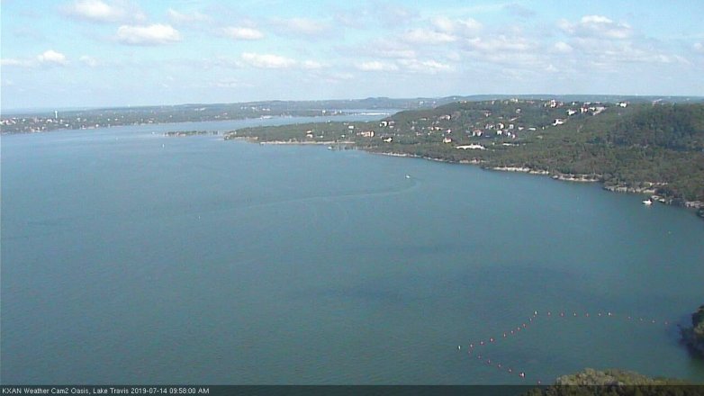 Lake Travis webcam, July 14, 2019 9:00 AM CT