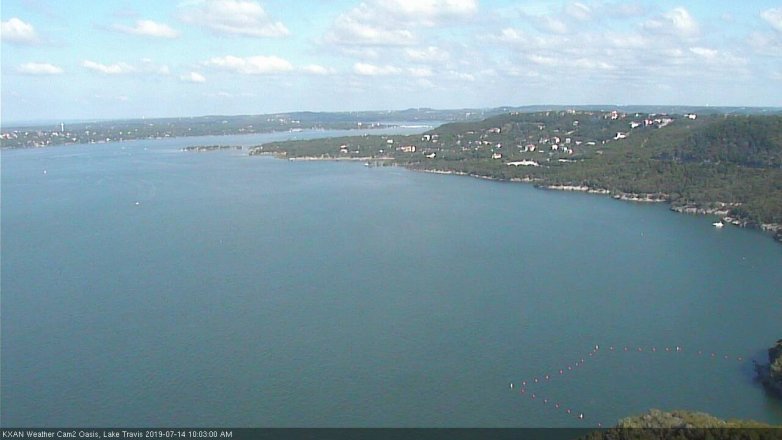 Lake Travis webcam, July 14, 2019 9:05 AM CT