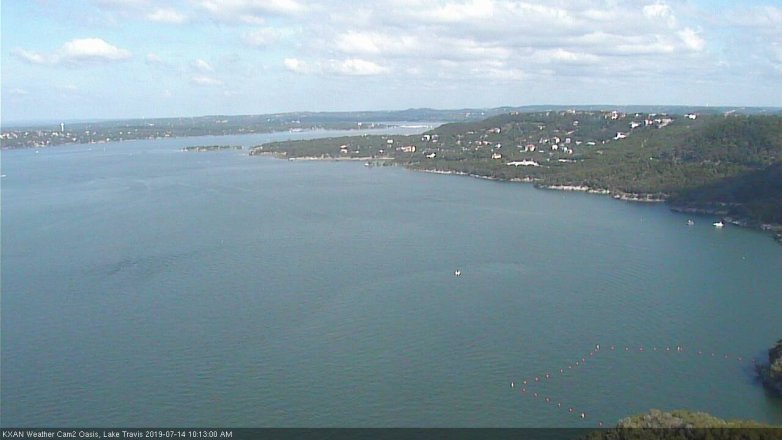 Lake Travis webcam, July 14, 2019 9:15 AM CT