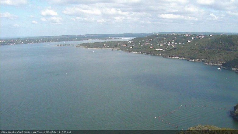 Lake Travis webcam, July 14, 2019 9:20 AM CT
