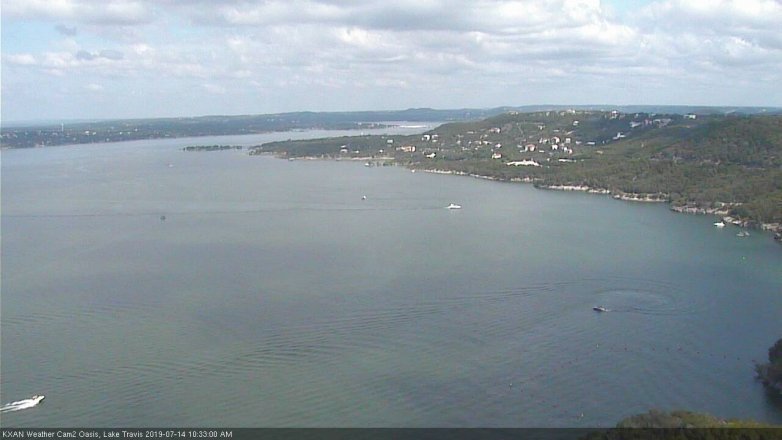 Lake Travis webcam, July 14, 2019 9:35 AM CT