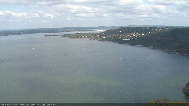 Lake Travis webcam, July 14, 2019 9:40 AM CT