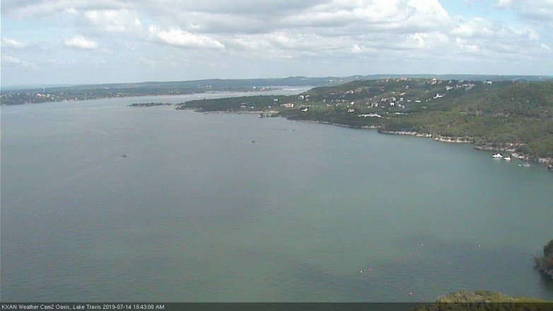 Lake Travis webcam, July 14, 2019 9:45 AM CT