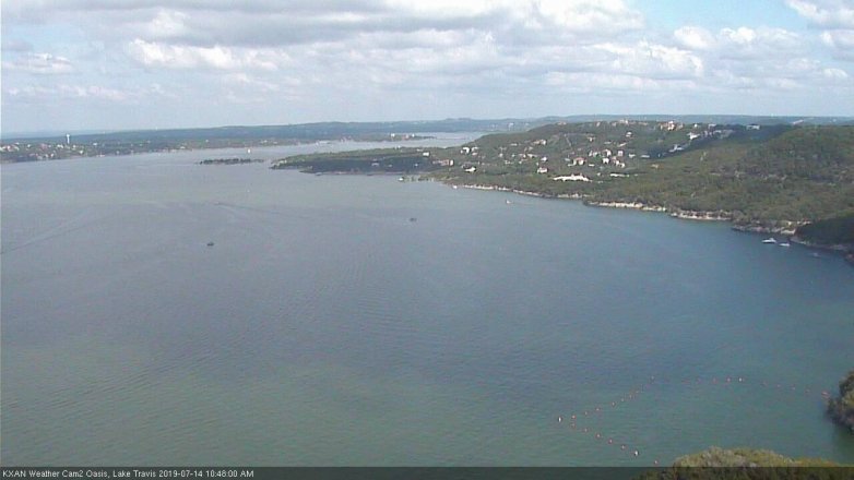 Lake Travis webcam, July 14, 2019 9:50 AM CT