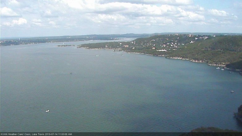 Lake Travis webcam, July 14, 2019 10:05 AM CT