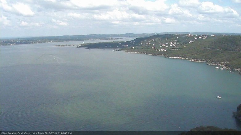 Lake Travis webcam, July 14, 2019 10:10 AM CT