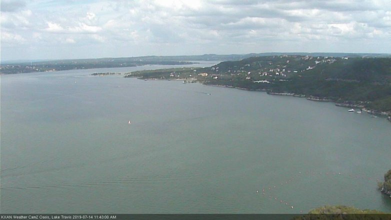 Lake Travis webcam, July 14, 2019 10:45 AM CT