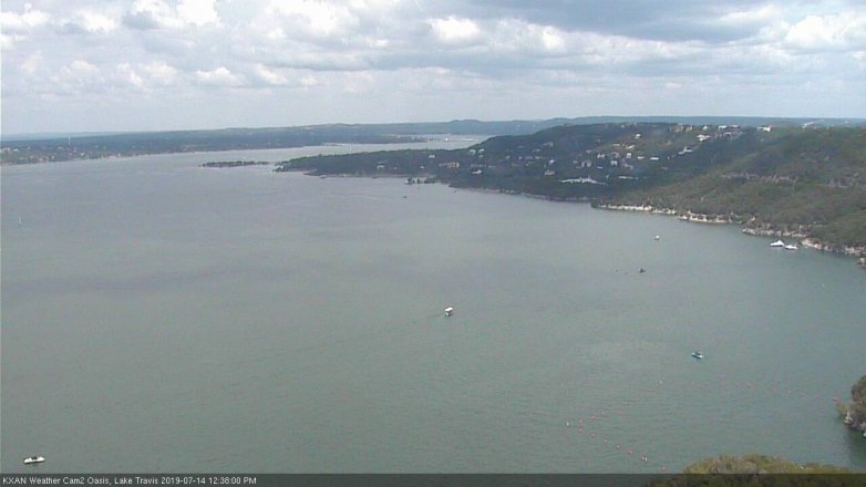 Lake Travis webcam, July 14, 2019 11:40 AM CT
