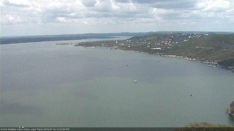 Lake Travis webcam, July 14, 2019 11:45 AM CT