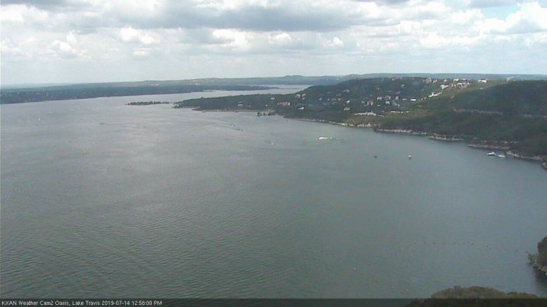 Lake Travis webcam, July 14, 2019 12:00 PM CT