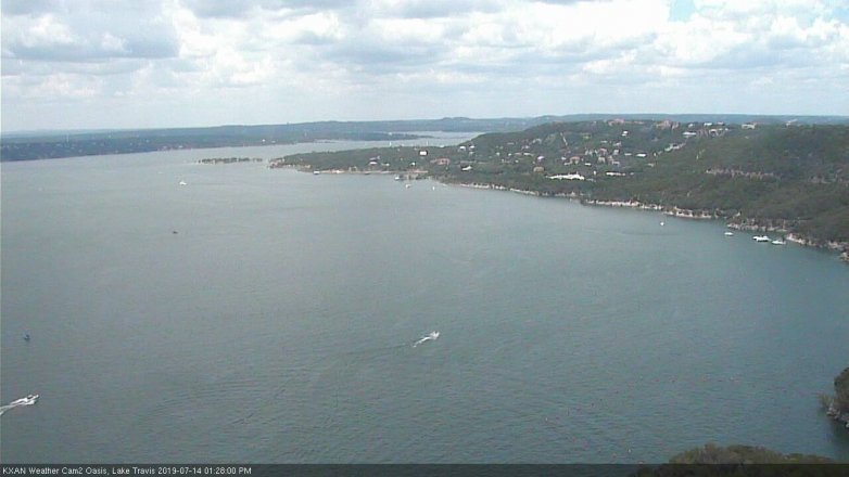 Lake Travis webcam, July 14, 2019 12:30 PM CT
