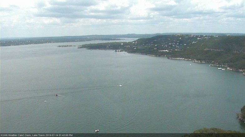 Lake Travis webcam, July 14, 2019 12:45 PM CT