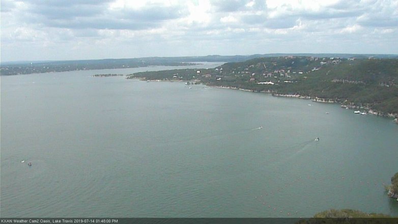 Lake Travis webcam, July 14, 2019 12:50 PM CT