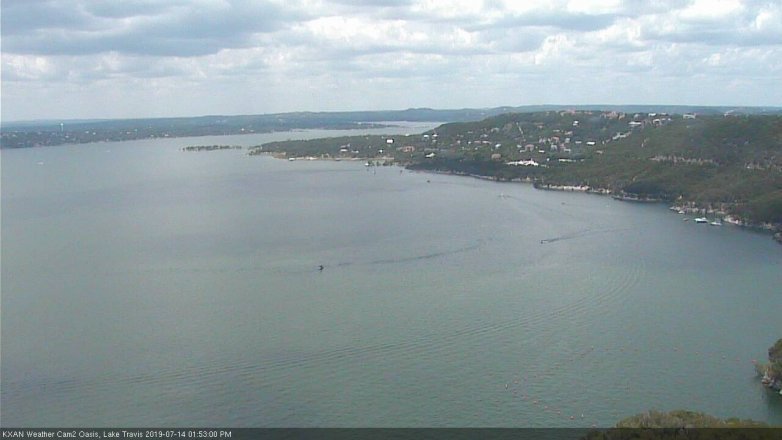 Lake Travis webcam, July 14, 2019 12:55 PM CT