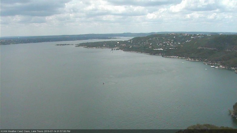 Lake Travis webcam, July 14, 2019 1:00 PM CT