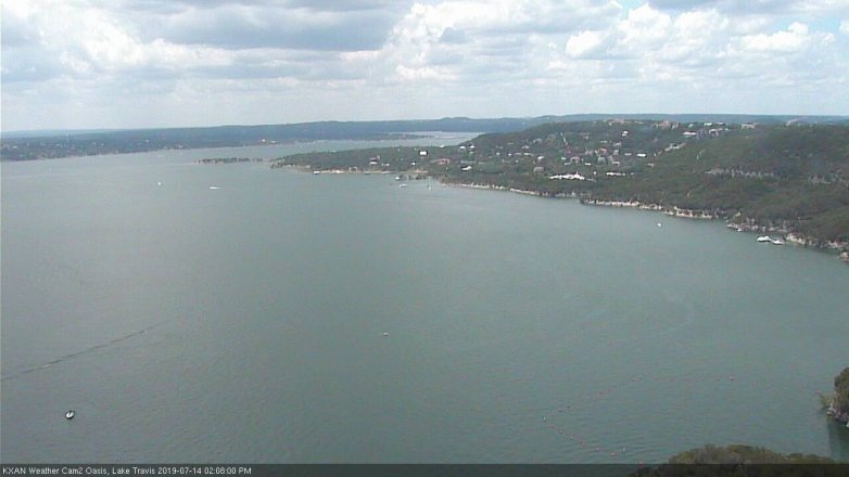 Lake Travis webcam, July 14, 2019 1:10 PM CT