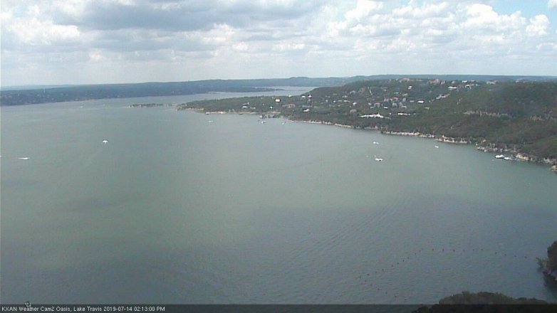 Lake Travis webcam, July 14, 2019 1:15 PM CT