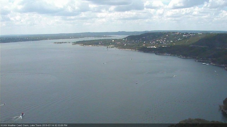 Lake Travis webcam, July 14, 2019 1:35 PM CT