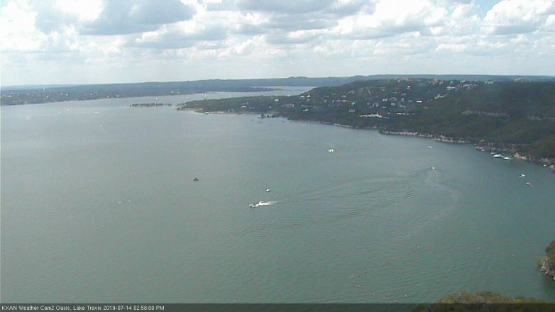 Lake Travis webcam, July 14, 2019 2:00 PM CT