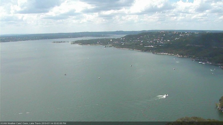 Lake Travis webcam, July 14, 2019 2:05 PM CT