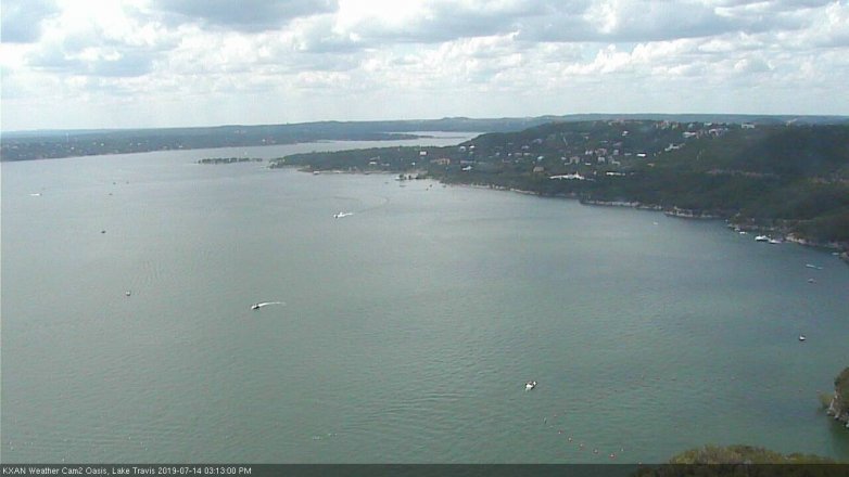 Lake Travis webcam, July 14, 2019 2:15 PM CT