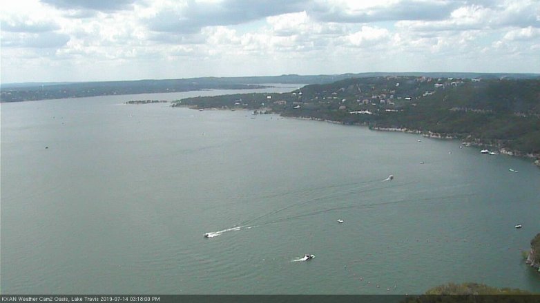 Lake Travis webcam, July 14, 2019 2:20 PM CT