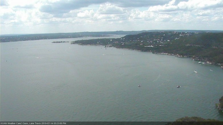 Lake Travis webcam, July 14, 2019 2:25 PM CT